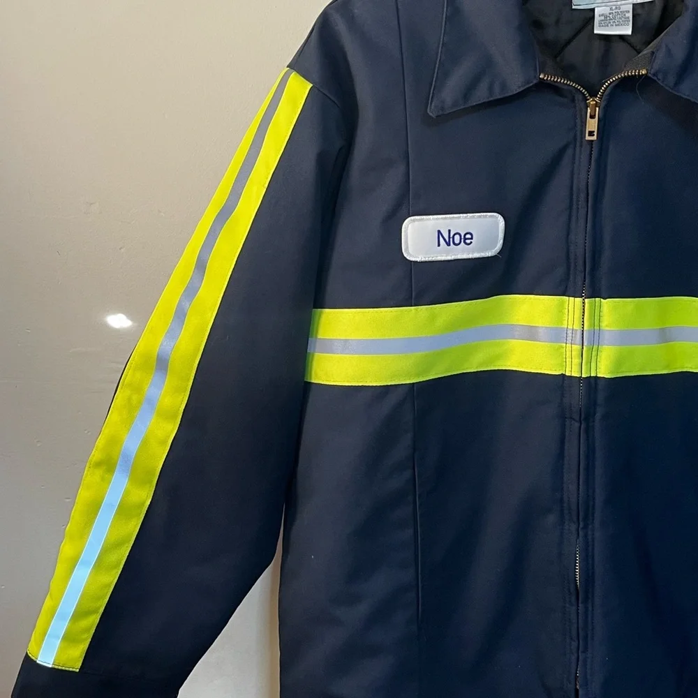 Uniwear By UniFirst Quilted Safety Jacket Sz XL - Picture 3 of 8